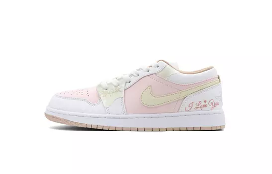 Баскетбольные кроссовки Air 1 Vintage Unisex Low-top White/розовый Jordan