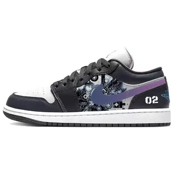 Баскетбольные кроссовки Air 1 Vintage Unisex Low-Go серый/черный Jordan