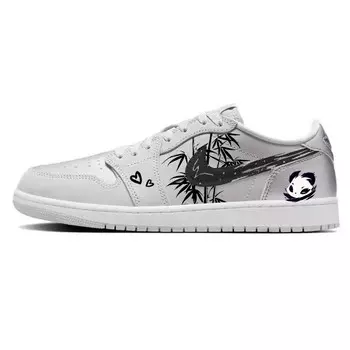 Баскетбольные кроссовки Air 1 Vintage Unisex Low-Top Серый Белый Черный Jordan