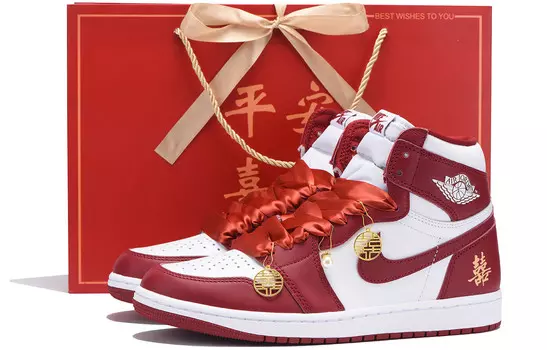 Баскетбольные кроссовки Air 1 Vintage Unisex Mid-Top True Red Jordan, красный