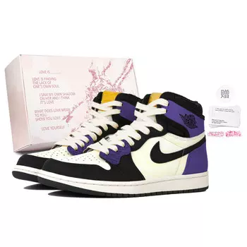 Баскетбольные кроссовки Air 1 Vintage Unisex High-Top Black/Purple Jordan