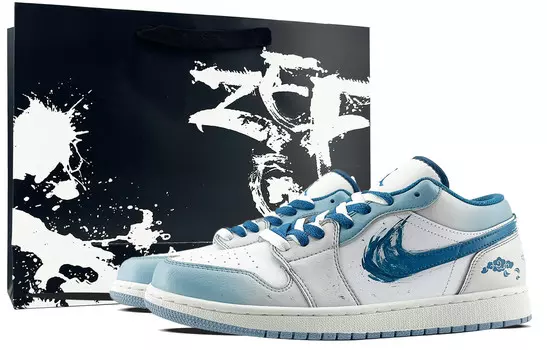 Баскетбольные кроссовки Air 1 Vintage Unisex Low-Top Blue/Grey Jordan