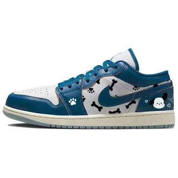 Баскетбольные кроссовки Air 1 Vintage Unisex Low-Top White/Blue Jordan