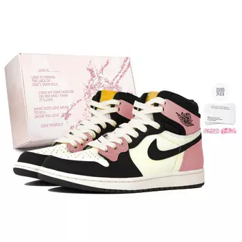 Баскетбольные кроссовки Air 1 Vintage Unisex High-Top Black/Pink Jordan