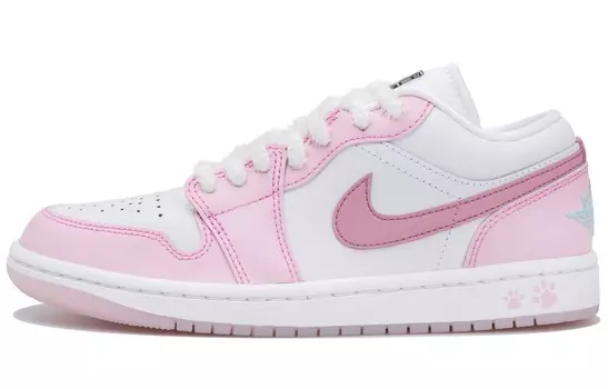 Баскетбольные кроссовки Air 1 Vintage Unisex Low-top White/розовый Jordan