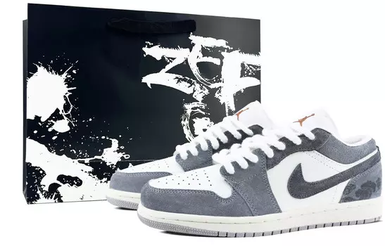 Баскетбольные кроссовки Air 1 Vintage Unisex Low-Top Серый/Белый Jordan
