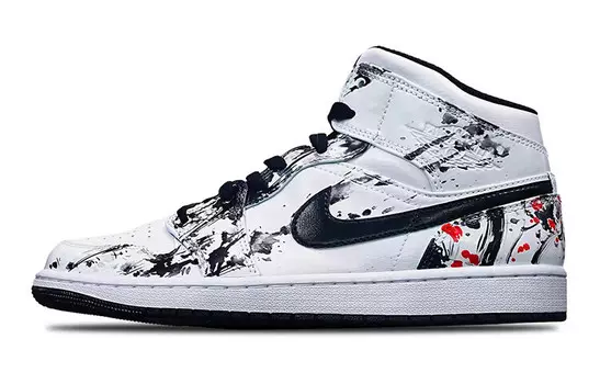 Баскетбольные кроссовки Air 1 Vintage Women's High-top Black/white/ser/red Jordan