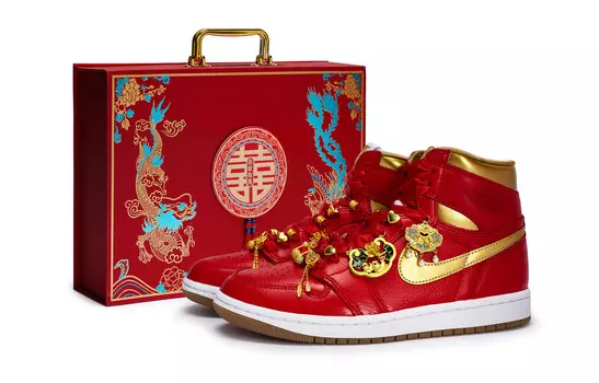 Баскетбольные кроссовки Air 1 Vintage Women's High-Top Gold Jordan, цвет Red Gold