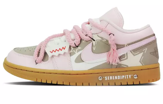 Баскетбольные кроссовки Air 1 Vintage женские с низким верхом розового цвета Jordan, цвет Tan