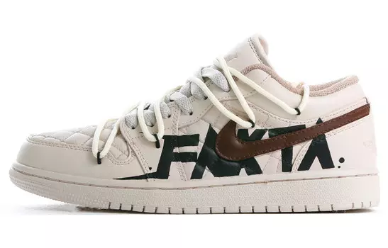 Баскетбольные кроссовки Air 1 Vintage женские низкие коричневые/черные Jordan