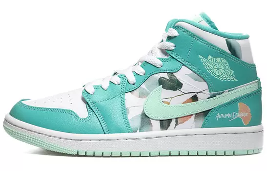 Баскетбольные кроссовки Air 1 Vintage женские высокие зеленые/белые Jordan