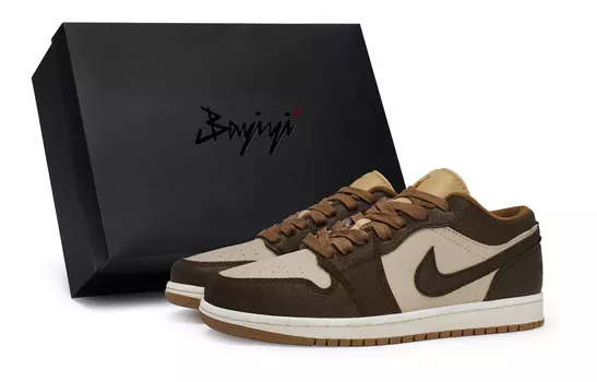 Баскетбольные кроссовки Air 1 Vintage женские с низким верхом цвета кофе Jordan, цвет Coffee Brown