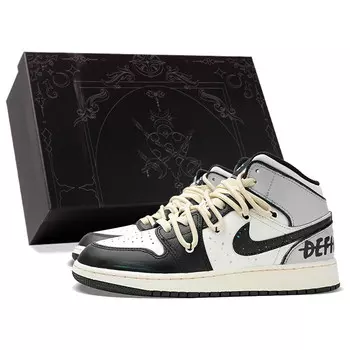 Баскетбольные кроссовки Air 1 Vintage женские с высоким верхом, черный/серый Jordan