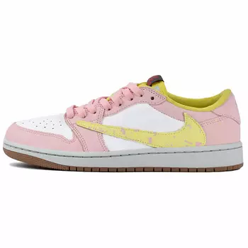 Баскетбольные кроссовки Air 1 Vintage женские с низким верхом желтый/розовый Jordan