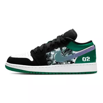 Баскетбольные кроссовки Air 1 Vintage женские с низким верхом, зеленый/черный Jordan