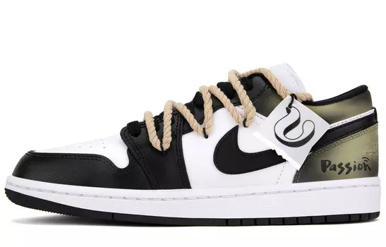 Баскетбольные кроссовки Air 1 Vintage женские с низким верхом белый/желтый Jordan