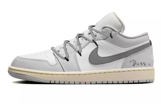 Баскетбольные кроссовки Air 1 Vintage женские с низким верхом серо-белый Jordan