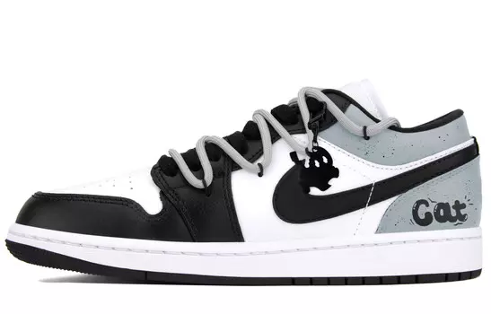 Баскетбольные кроссовки Air 1 Vintage женские с низким верхом, черный/серый Jordan