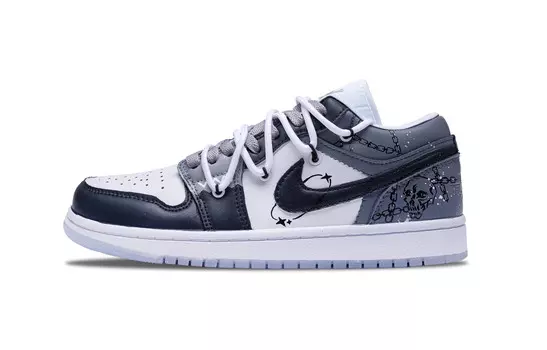 Баскетбольные кроссовки Air 1 Vintage женские с низким верхом серо-белый Jordan