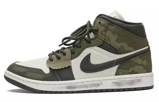 Баскетбольные кроссовки Air 1 Vintage женские с высоким верхом, зеленый Jordan
