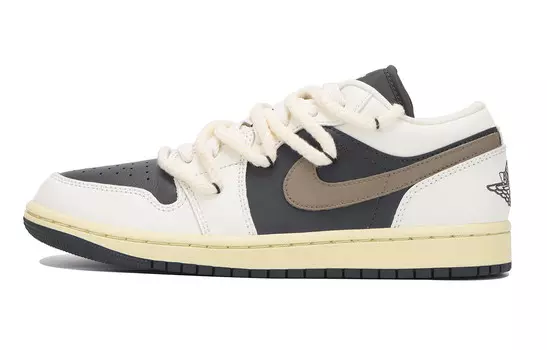 Баскетбольные кроссовки Air 1 Vintage женские с низким верхом, черный/белый Jordan