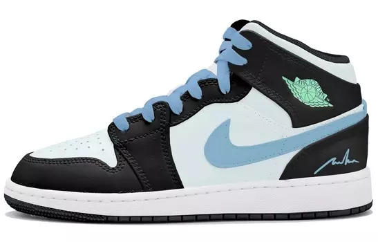 Баскетбольные кроссовки Air 1 Vintage женские с высоким верхом, черный/синий Jordan