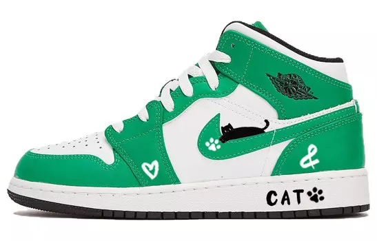 Баскетбольные кроссовки Air 1 Vintage женские, среднего размера, зеленый/белый Jordan