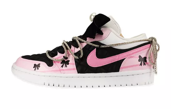 Баскетбольные кроссовки Air 1 Vintage женские с низким верхом черного цвета Jordan