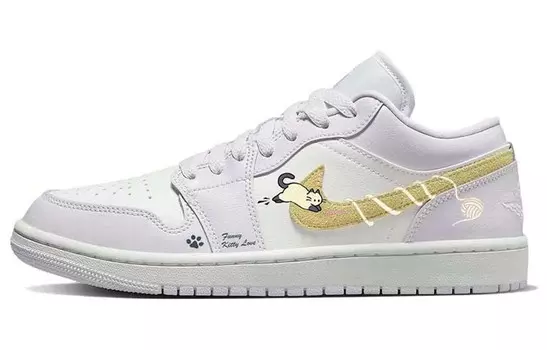 Баскетбольные кроссовки Air 1 Vintage женские с низким верхом фиолетовый/белый Jordan
