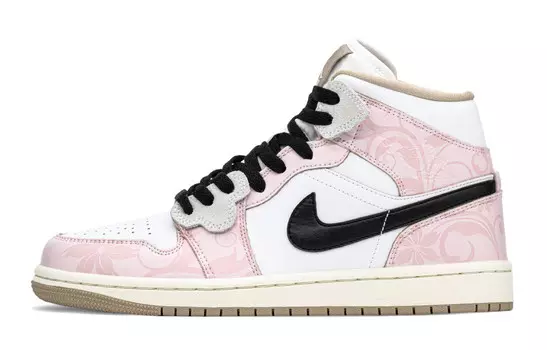 Баскетбольные кроссовки Air 1 Vintage женские, среднего размера, черный/розовый Jordan