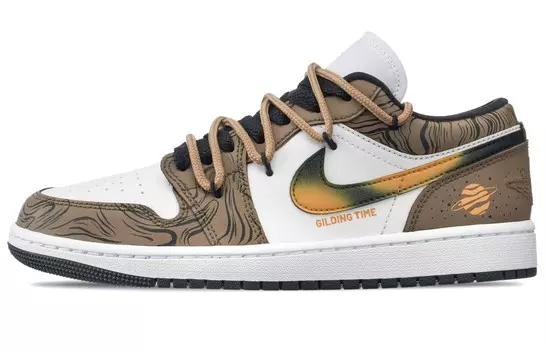 Баскетбольные кроссовки Air 1 Vintage женские с низким верхом/коричневый Jordan