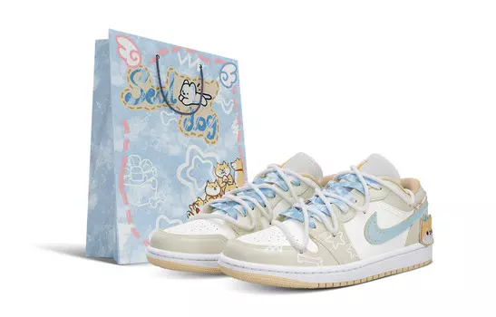 Баскетбольные кроссовки Air 1 Vintage женские низкие синий Jordan