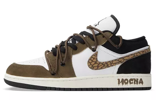 Баскетбольные кроссовки Air 1 Vintage женские с низким верхом коричневый/белый Jordan