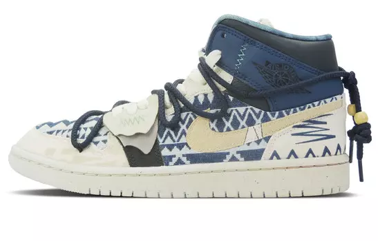 Баскетбольные кроссовки Air 1 Vintage женские, среднего размера, синий/белый Jordan