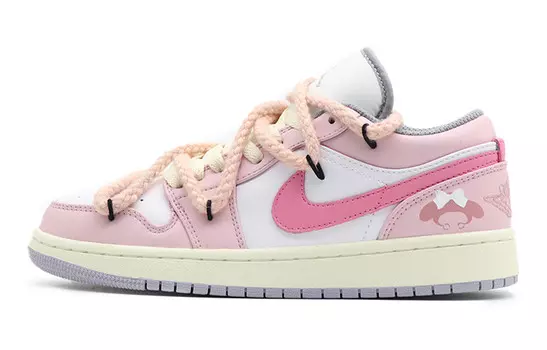 Баскетбольные кроссовки Air 1 Vintage женские с низким верхом Powder Jordan, розовый