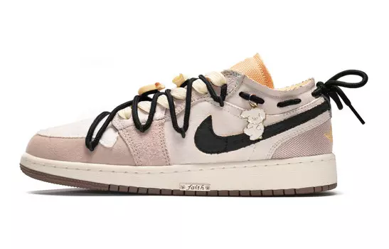 Баскетбольные кроссовки Air 1 Vintage женские с низким верхом бежево-коричневый Jordan