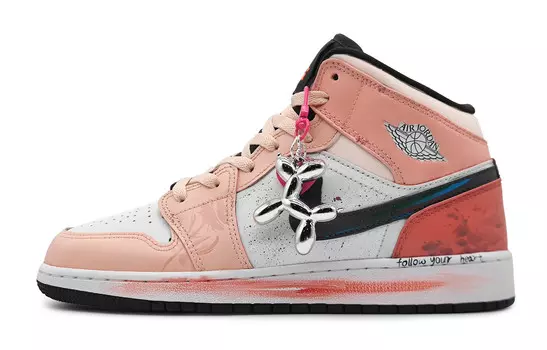 Баскетбольные кроссовки Air 1 Vintage женские, среднего размера, белый/черный Jordan