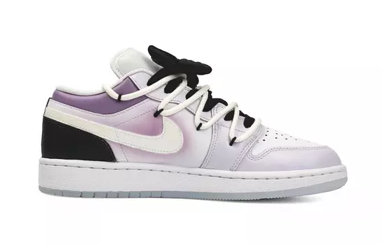 Баскетбольные кроссовки Air 1 Vintage женские с низким верхом черного цвета Jordan