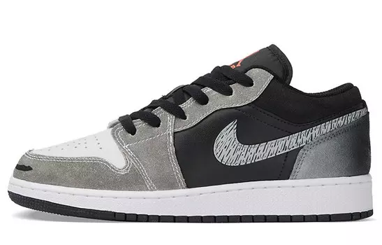 Баскетбольные кроссовки Air 1 Vintage женские с низким верхом, черный/серый Jordan