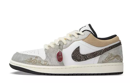 Баскетбольные кроссовки Air 1 Vintage женские с низким верхом серый/белый Jordan