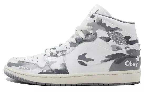 Баскетбольные кроссовки Air 1 Vintage женские, среднего размера, серые/белые Jordan