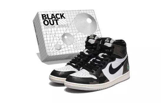Баскетбольные кроссовки Air 1 Vintage женские с высоким верхом черного цвета Jordan