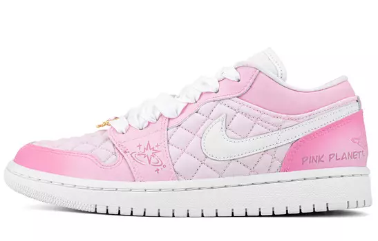 Баскетбольные кроссовки Air 1 Vintage женские с низким верхом белые/розовые Jordan