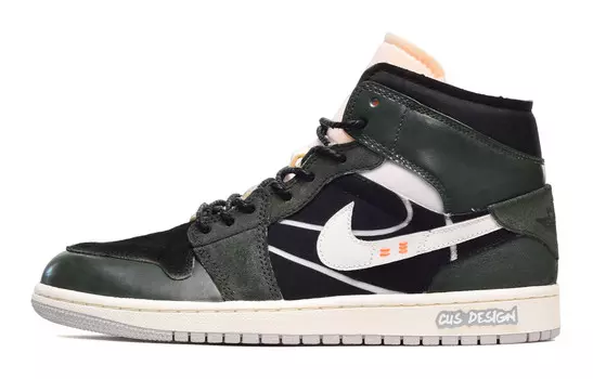 Баскетбольные кроссовки Air 1 Vintage женские, среднего размера, черные/белые Jordan