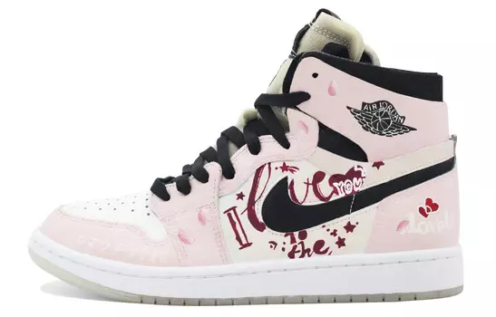 Баскетбольные кроссовки Air 1 Vintage женские с высоким верхом Chalk White Jordan
