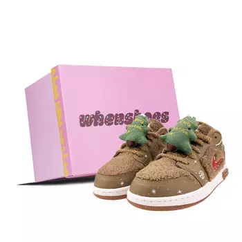 Баскетбольные кроссовки Air 1 Vintage женские низкие коричневые/белые/красные Jordan