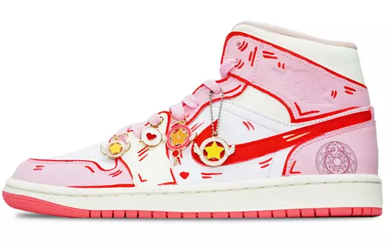Баскетбольные кроссовки Air 1 Vintage женские, среднего размера, розовые/белые Jordan