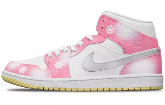 Баскетбольные кроссовки Air 1 Vintage женские, среднего размера, розовые/белые Jordan