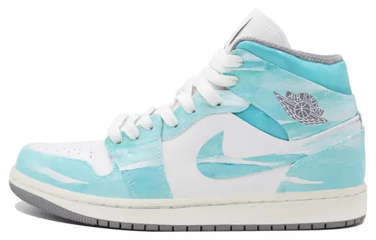 Баскетбольные кроссовки Air 1 Vintage женские, среднего размера, синие/зеленые Jordan