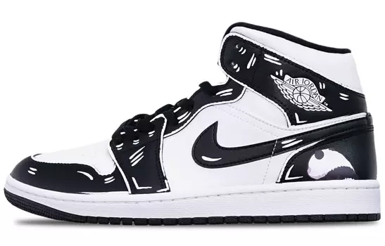 Баскетбольные кроссовки Air 1 Vintage женские, среднего размера, черные/белые Jordan